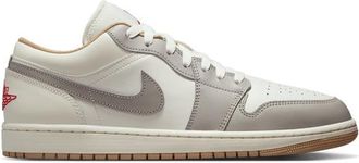 Nike Jordan Mens AJ 1 Low - Shoes Sail/Fire Red/College Grey Size 10.0