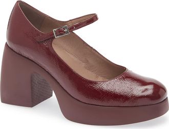 Wonders Mary Jane Platform Pump in Lack Vino at Nordstrom, Size 9.5-10Us