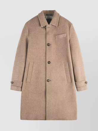 Fay wool coat with hook and multiple pockets