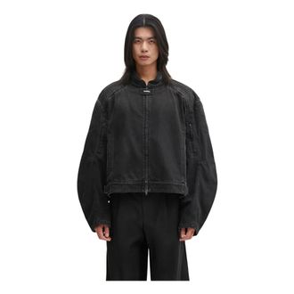 VETEMENTS Jassen, Heren, Zwart, L, Denim, Racing Denim Jacket