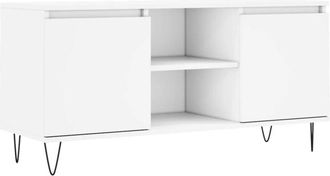 vidaXL Vidaxl - Mueble de tv madera de ingeniería blanco 104x35x50 cm