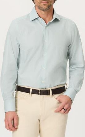 Robert Graham Gallin Cotton Button-Up Shirt in Grey Multi at Nordstrom Rack, Size 17.5 - R