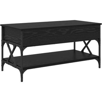 vidaXL Coffee Table Black Oak 100 x 50 x 50 cm Engineered Wood vidaXL