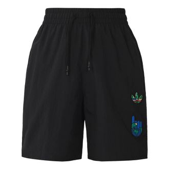 adidas originals Artist Shorts Pocket Printing Sports Short Pant Male Black HA4686