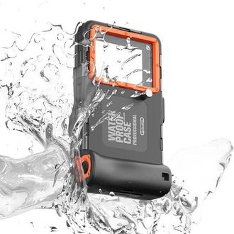 OEM Funda Impermeable Universal Iphone 14 Pro Max 13 11 Samsung S23 Ultra S22 S9 Huawei Google Oneplus Xiaomi Motorola, Verde Militar/naranja