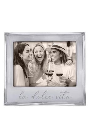 Mariposa La Dolce Vita Signature 5 x 7 Picture Frame in Silver at Nordstrom