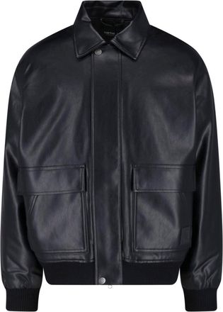 Carhartt Work in Progress Black Arizona Zip Faux Leather Jacket