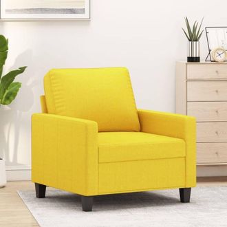 vidaXL Sill&oacute;n De Tela Amarillo Claro 60 Cm Vidaxl