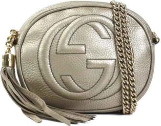 Gucci Pre-owned Cross Body Bags, female, Yellow, Size: ONE SIZE Pre-owned Leather gucci-bags