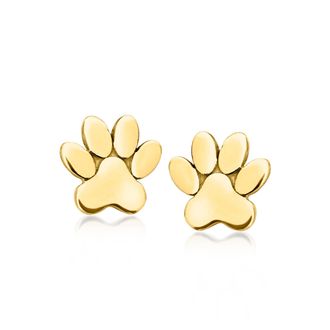 Ross-Simons 14kt Yellow Gold Petite Animal Paw Stud Earrings