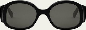 Celine Max Triomphe Round Acetate Sunglasses