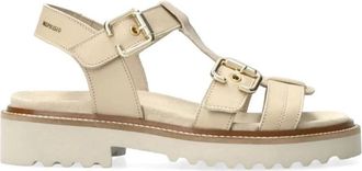 Mephisto Platte sandalen - Dames - Sandalen - Beige - 36 EU - Leer - Schoenen