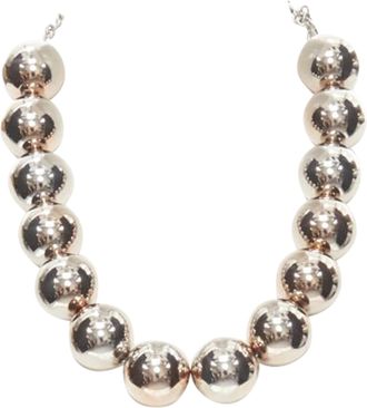 Oscar De La Renta Oscar De La Renta bead silver ball necklace