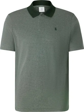 Bogner Wynn polo shirt for men - Olive green/white - XXL