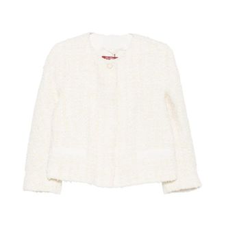 Max Mara Dames, Jassen, Beige, Maat: XL Tweed