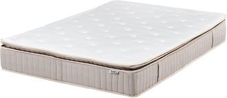 Beliani Colch&oacute;n De Muelles Ensacados Y L&aacute;tex Con Funda Extra&iacute;ble De Poli&eacute;ster Con Cremallera 7 Zonas Dureza Media 120 X 200 Cm Blanco Daydream