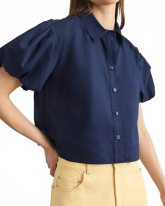 Tanya Taylor Elza Top In Navy