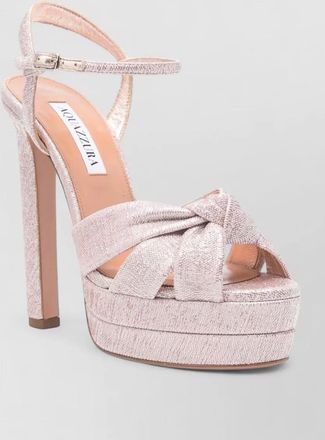 Aquazzura platform sandals open toe knotted detail