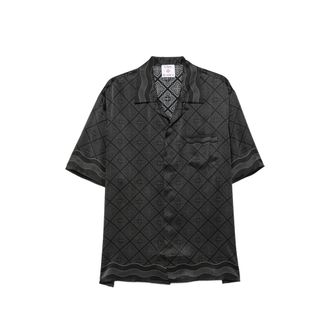 Casablanca Radiating Monogram Silk Shirt