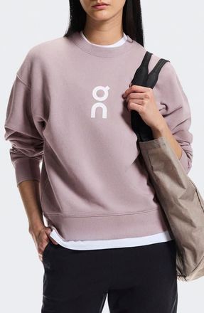 On Club Crewneck Cotton Blend Sweatshirt in Heron at Nordstrom, Size X-Large