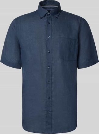 Christian Berg Regular Fit Freizeithemd aus Leinen in Dunkelblau, Gr&ouml;&szlig;e 3XL