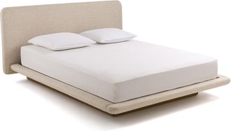 AM.PM Bed met essenhouten platform en stoffen bekleding, Slice