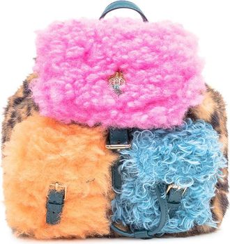Kurt Geiger Multicolor Backpack In Faux Fur Kurt Geiger