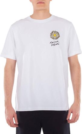 Maison Kitsun&eacute; Maison Kitsune Floating Flower Cotton T-Shirt