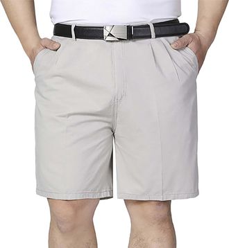 Generic Mens Chinos Dress Shorts Straight Fit Flat Front Half Pants Lightweight Breathable Stretch Golf Shorts Office Work Pants Smart Casual Outdoor Short Tr