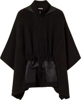 Twinset T-Shirts - Dames - Ponchos - Zwart - ONE Size - Jassen