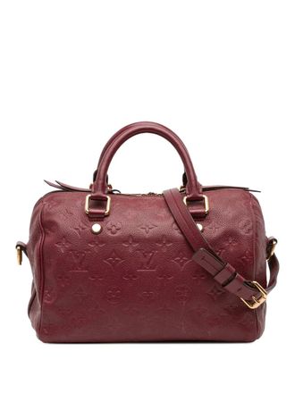 Louis Vuitton 2012 Monogram Empreinte Speedy Bandouliere 25 satchel - women - Leather - One Size - Red