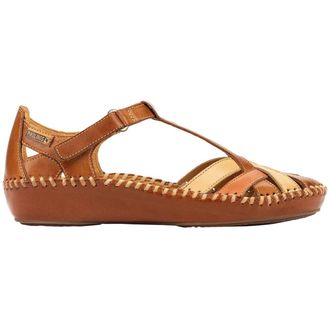 Pikolinos Puerto Vallarta 655-0732C5 Leather Womens Hook and Loop Sandals - Brandy-BL - Size:UK 6-6.5
