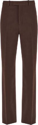 Ferragamo Wide-Leg Virgin Wool Tailored Trousers, Brand Size 46 ( US Size 30 )