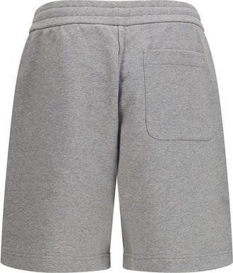 Moncler Logo-Appliqu&eacute; Cotton Bermuda Shorts - Gray