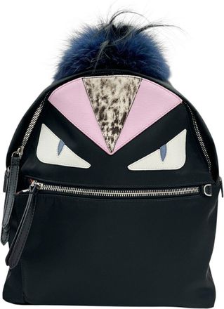 Fendi Black Nylon Leather Backpack (Pre-Owned)