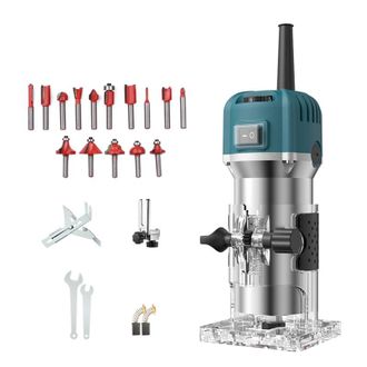 OEM Fresadora El&eacute;ctrica Compacta De Mano Con 6 Velocidades Variables, Herramienta De Corte Y Uni&oacute;n Para Carpinter&iacute;a, 33.000 Rpm, 800 W, 220 V, Con 15 Fres