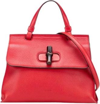 Gucci Pre-owned Handbags, female, Red, Size: ONE SIZE Pre-owned The Daily Satchel