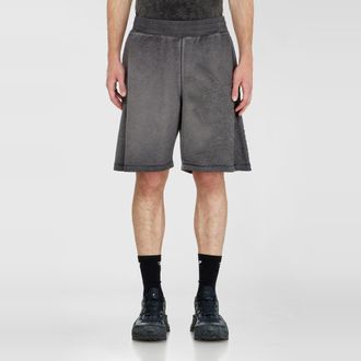 Diesel Sweatshorts with d&eacute;vor&eacute; motifs - Shorts - Man - Grey