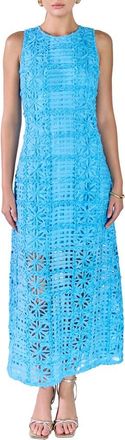 endless rose Textured Sleeveless Maxi Dress in Aquamarine at Nordstrom, Size X-Small