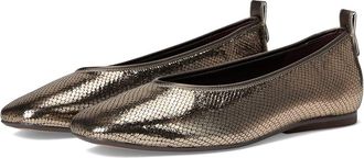 Naturalizer 27 Edit Carla Womens Flat Shoes Pewter Silver Snake Leather : 8.5 W (C), Leather/Suede