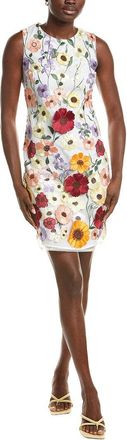 Nicole Miller Embroidered Tulle Sheath Dress