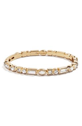 BaubleBar Kayden Crystal Bracelet in Gold at Nordstrom, Size Large