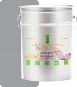 OEM Pintura De Silicona Para Fachadas, Gris Claro, Tono Gris, 10 L