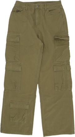 Karl Kani Cargo Broek met Handtekening Multipocket Ontwerp - Dames - Straight fit broeken - Groen - L - Katoen - Broeken