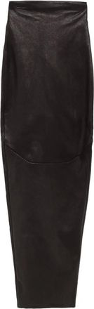 Rick Owens Gonna lunga con zip - Nero