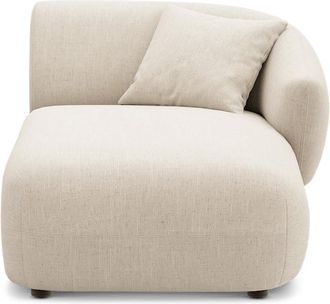 Castlery Auburn Right Chaise Customized, (Performance Linen Weave) Cream, Spill Resistant, Modular Sofa by Castlery