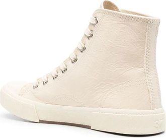 Balenciaga Womens Paris High-Top Sneaker White Leather Rubber