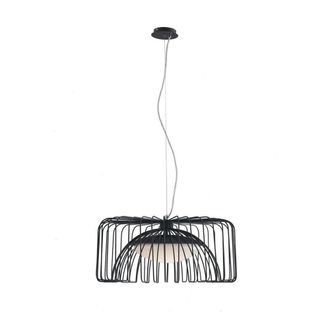 Netlighting COUGAR LED Wire Frame Pendant Ceiling Light Black 1920lm 4000K 50x26cm | Size: 50x26 cm