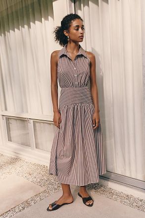 Exquise Tobie Drop-Waist Midi Shirtdress by Exquise