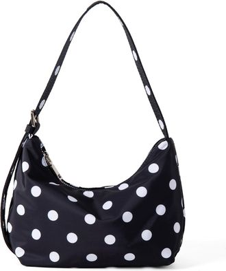 Generic Pufei Women Polka Dot Shoulder Bag Versatile Armpit Bag Commute Tote Handbag (Black)